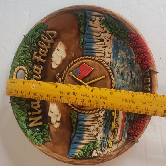 Niagara Falls Terracotta Souvenir Decorative Wall Plate Vintage - Picture 2 of 4